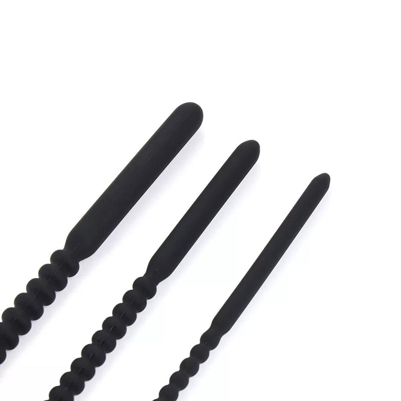 Kiotos - Set Van 3 Geribbelde Sounds/Dilators - Zwart