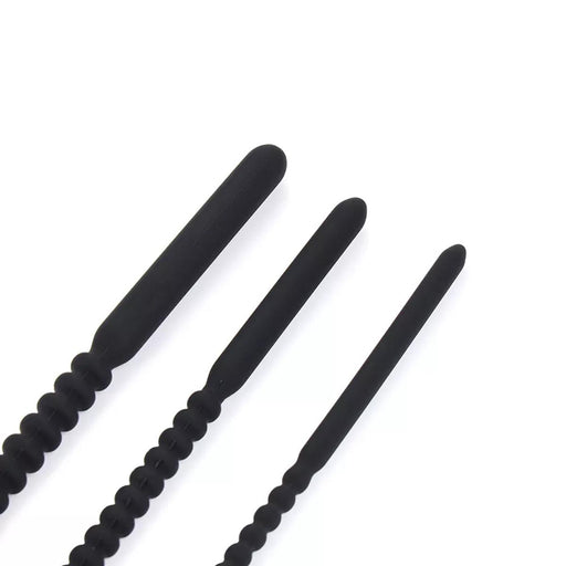 Kiotos - Set Van 3 Geribbelde Sounds/Dilators - Zwart