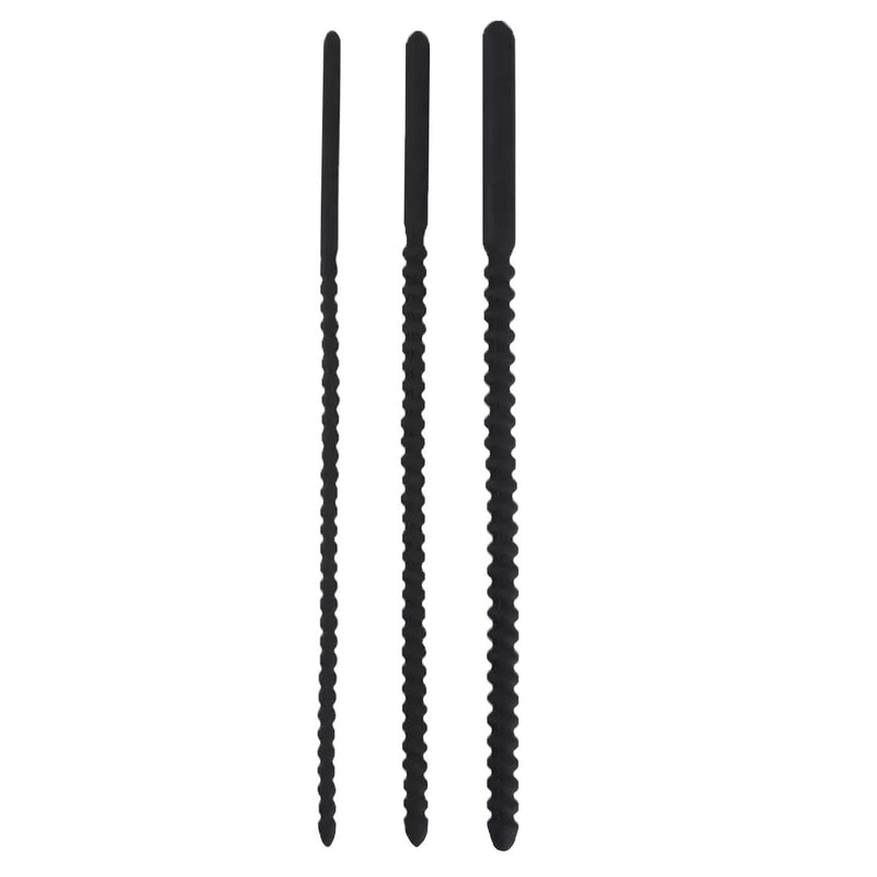 Kiotos - Set Van 3 Geribbelde Sounds/Dilators - Zwart