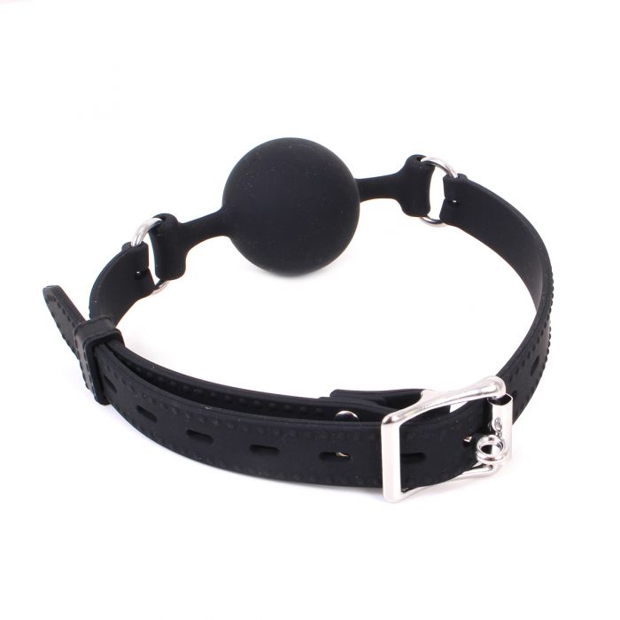 Kiotos - Siliconen Ball Gag Klassiek - Zwart