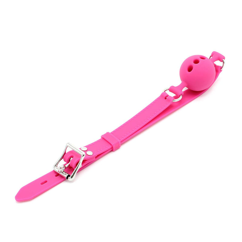 Kiotos - Siliconen Ball Gag Met (adem)gaten - Roze