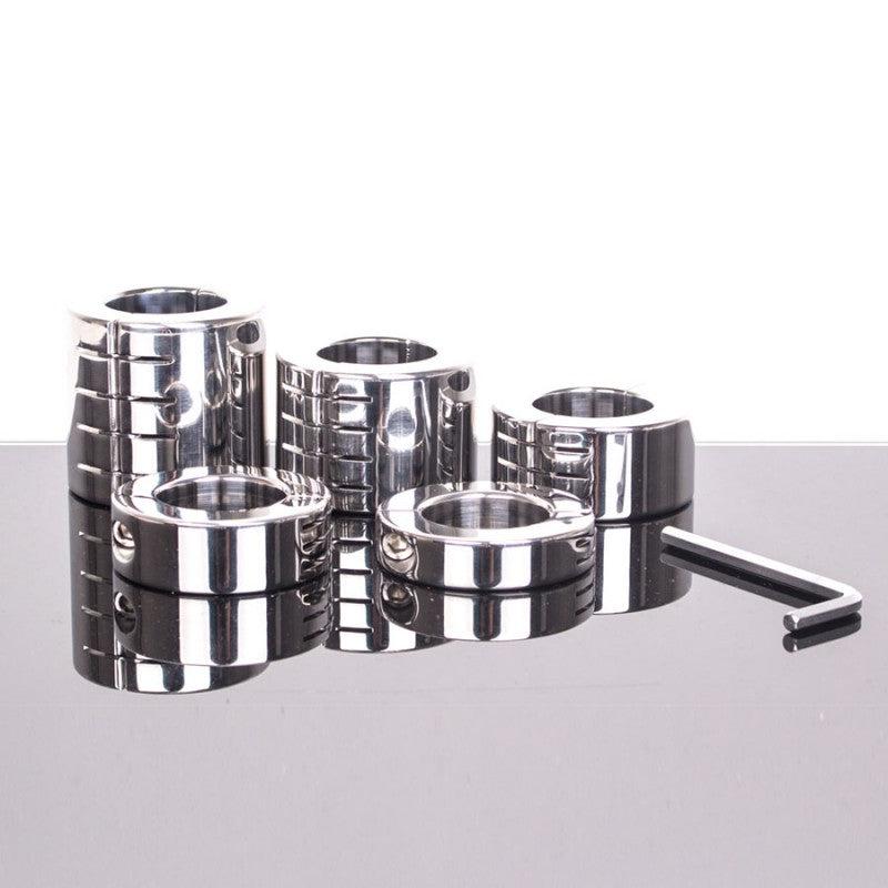 Kiotos - Ballstretcher RVS Met Groeven Scharnierend 42 mm Hoog Ø 35 mm