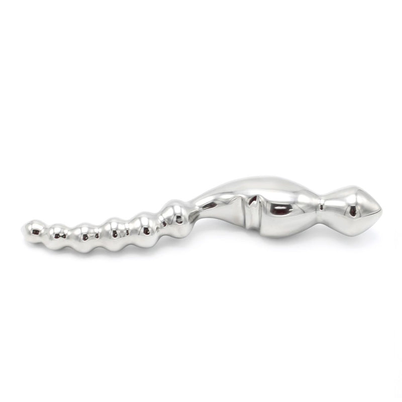 Kiotos - Curve Steel Dildo Ridges - Dildo met Ribbels - RVS