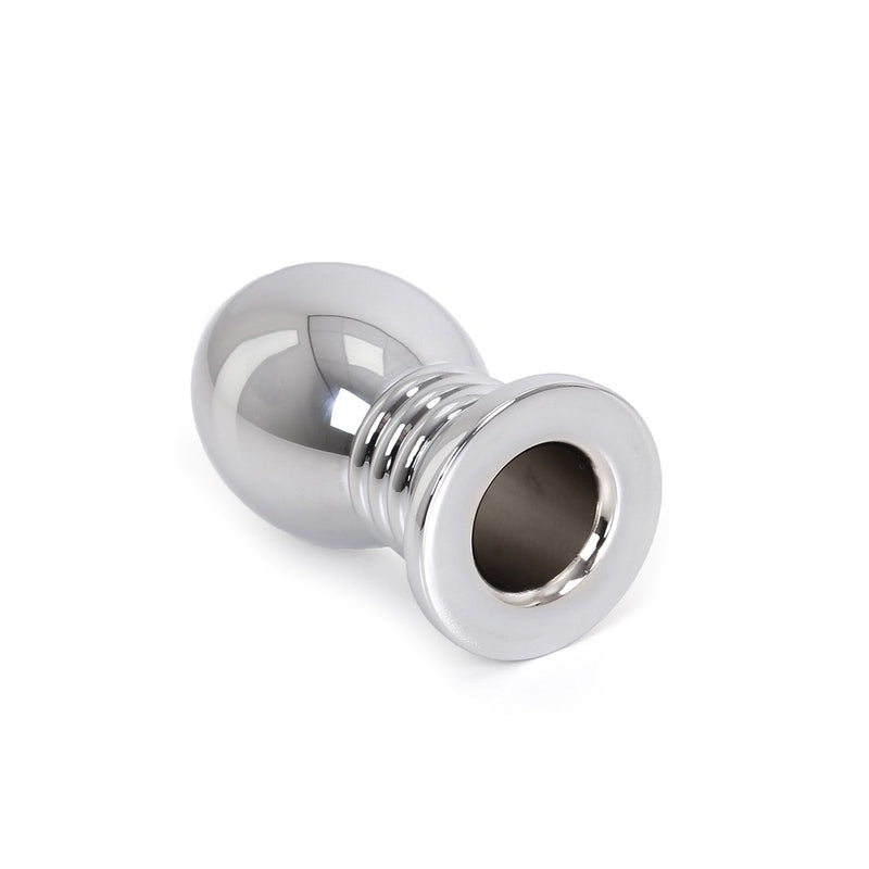 Kiotos - Holle Anaal Plug - RVS - Geribbeld - Lengte 70 mm