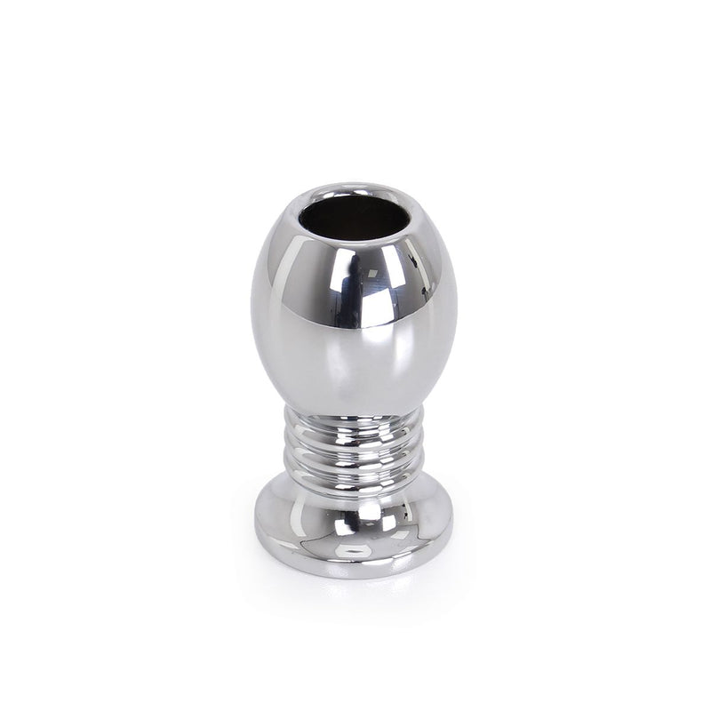 Kiotos - Holle Anaal Plug - RVS - Geribbeld - Lengte 70 mm