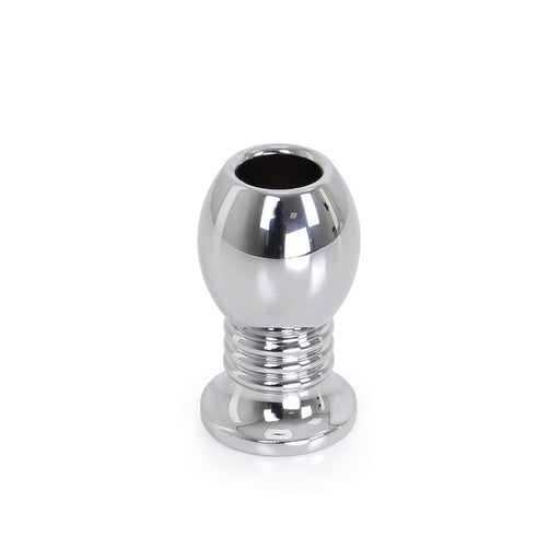 Kiotos - Holle Anaal Plug - RVS - Geribbeld - Lengte 70 mm