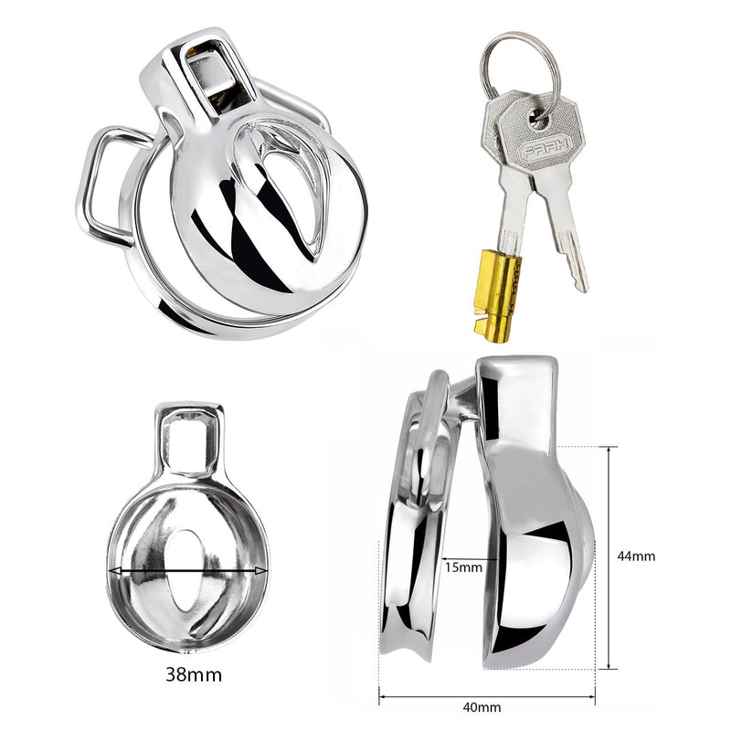 Kiotos - Kuisheidsgordel - Kuisheidskooi RVS - Vulva-imitatie - Sissy Training - Zwart