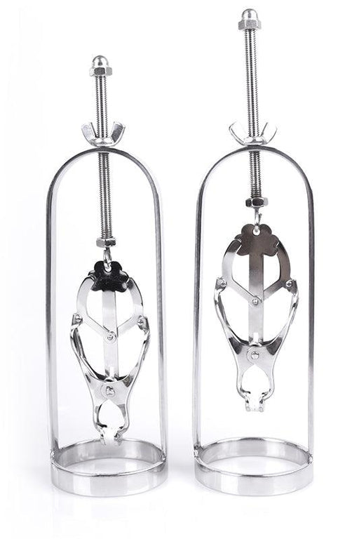 Kiotos Steel - RVS Tepel Stretchers Met Clover Ontwerp En Draaischroeven