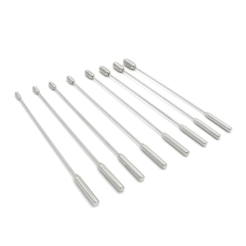 Kiotos - Set Met Geribbelde Rosebud Dilators/sounds In Luxe etui - 8 Stuks