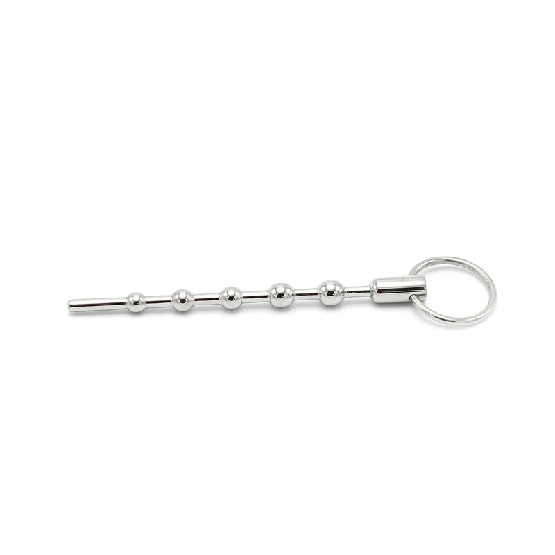 Kiotos - Solid Spaced Beads Penis Stick - Penisplug met Bolletjes en Trekring
