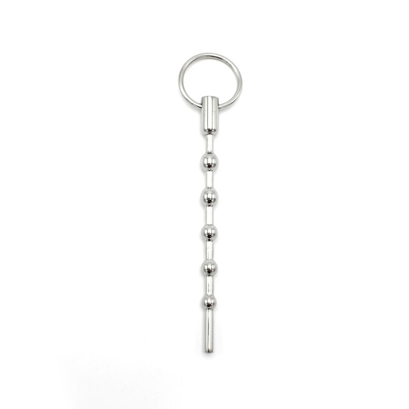 Kiotos - Solid Spaced Beads Penis Stick - Penisplug met Bolletjes en Trekring
