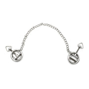 Kiotos - Stalen Tepelklem Ringen Met Ketting - RVS - Lengte Ketting 38 cm