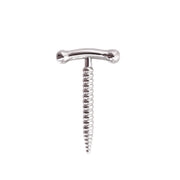 Kiotos - Stalen penis plug Met schroefaandrijving
