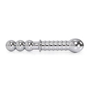 Kiotos - Zware Metalen Dildo Met Ribbels 19 x 3,5 cm - aan beide Kanten te gebruiken