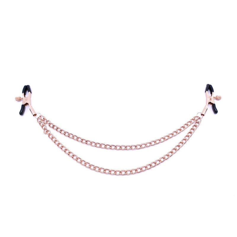 Kiotos - Tepelklemmen Rosé Goud - Met Dubbele Decoratieve Ketting