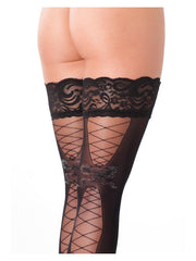 Amorable - Kousen Met Corsetveter illusie - Zwart