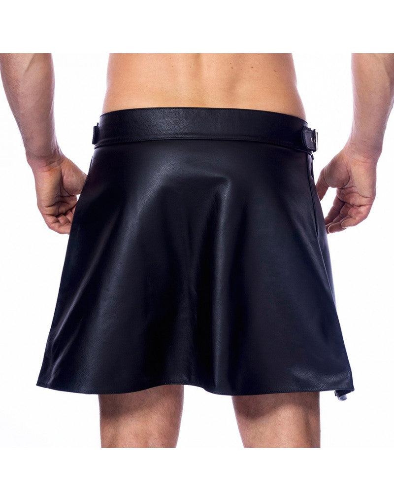 Rimba - Lederen Heren Rok - Kilt - Zwart