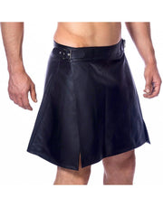 Rimba - Lederen Heren Rok - Kilt - Zwart