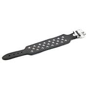 Kiotos - Leren armband Met Drie Rijen Studs