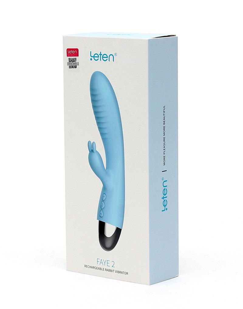 Leten - Faye 2 - Rabbit Vibrator - Lichtblauw