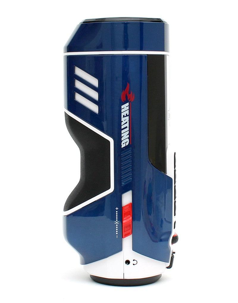 Leten - SM Future Pro Super Masturbator stotend, verwarmend, Met geluid, Met droogFunctie - Wit/Blauw