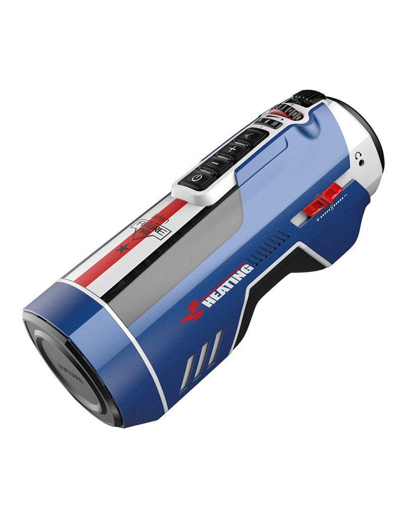 Leten - SM Future Pro Super Masturbator stotend, verwarmend, Met geluid, Met droogFunctie - Wit/Blauw