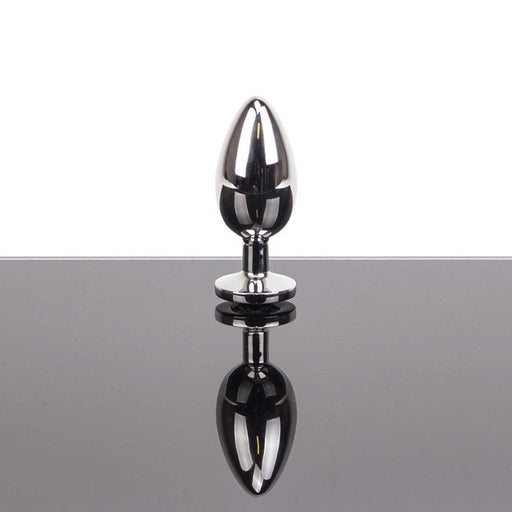 Kiotos - Lichtgewicht Buttplug Metaal Met Wit Kristal - Medium