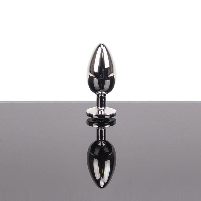 Kiotos - Lichtgewicht Buttplug Metaal Met Wit Kristal - Small