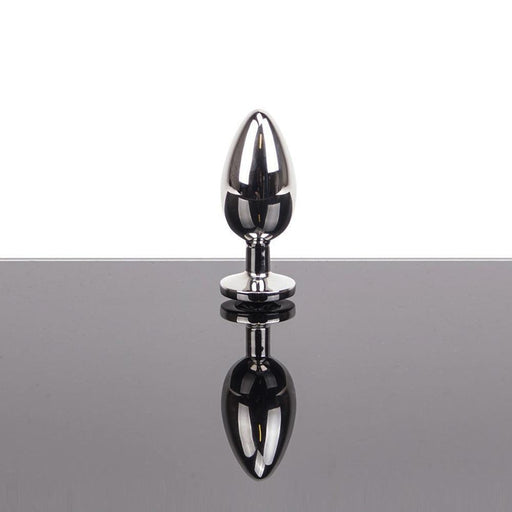 Kiotos - Lichtgewicht Buttplug Metaal Met Wit Kristal - Small