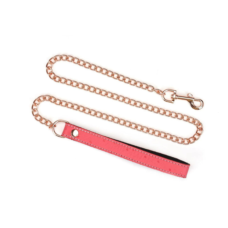 Liebe Seele - Angel's Kiss - Curved Collar Met Leash - Luxe En exclusief ontwerp - Roze/Zwart/Rosé Goud