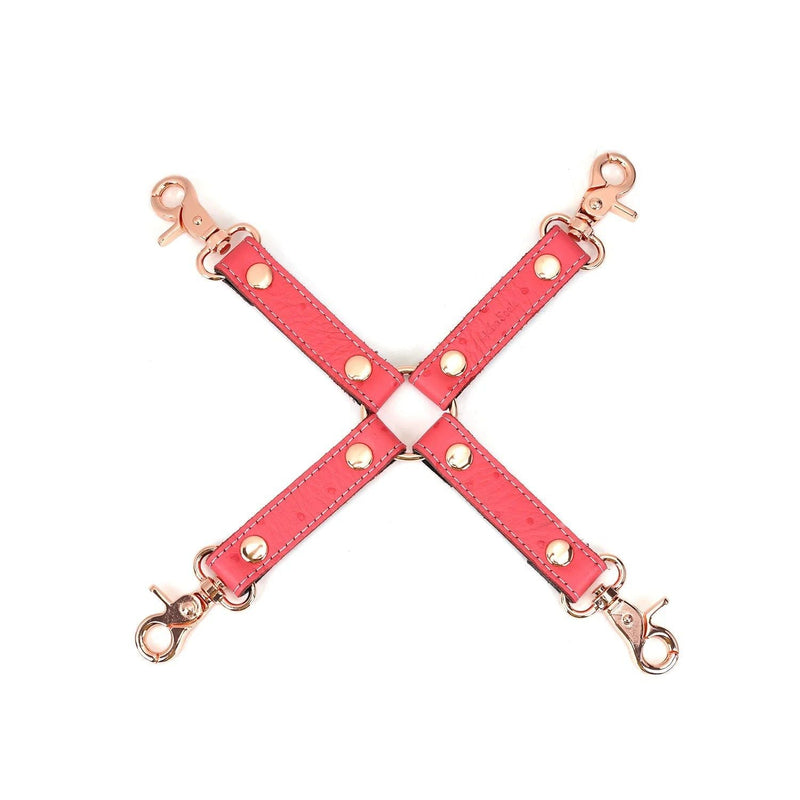Liebe Seele - Angel's Kiss Exclusieve Leren Hogtie - Roze/Rosé Goud