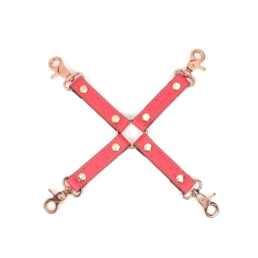 Liebe Seele - Angel's Kiss Exclusieve Leren Hogtie - Roze/Rosé Goud