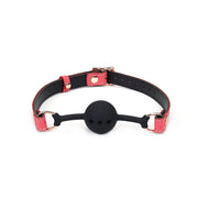 Liebe Seele - Angel's Kiss Leren Ball Gag - Luxe En exclusief ontwerp - Roze/Zwart/Rosé Goud