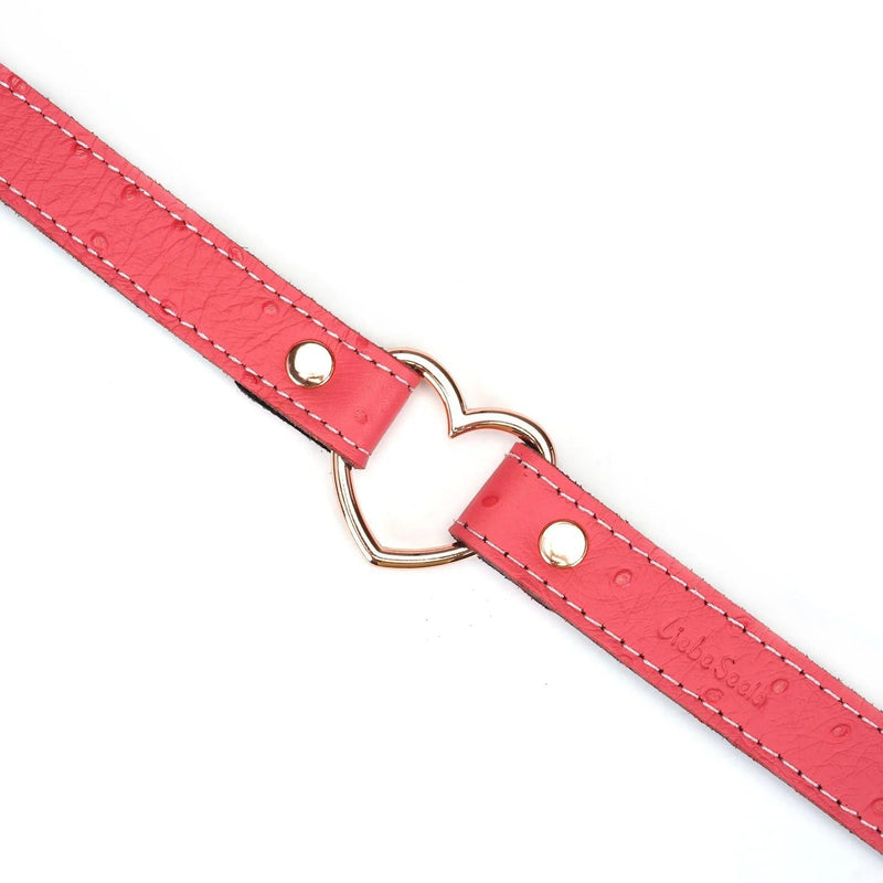 Liebe Seele - Angel's Kiss - Smalle Choker Met Hartvormige Ring - Luxe En exclusief ontwerp - Roze/Rosé Goud
