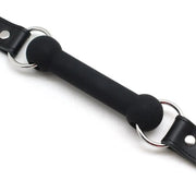 Liebe Seele - Bit Gag met Siliconen Bal en Leren Riemen - Met Gouden Ringen