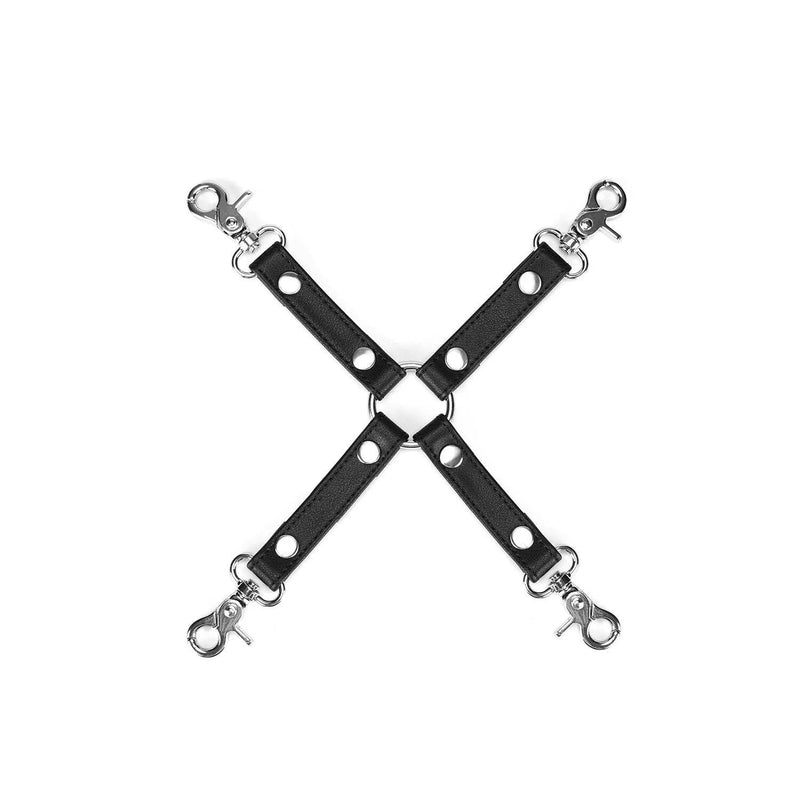 Liebe Seele - Black Bond - Bonded Leren Hogtie Bondage Connector - Eco-vriendelijk - Nikkelvrij - Zwart