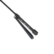 Liebe Seele - Black Bond - Bonded Leren Paardrijzweep met Brede Tip - Eco-vriendelijk - Zwart