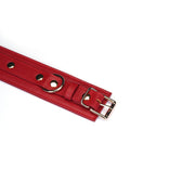 Liebe Seele - Bright Red - PU Lederen Polsboeien - Vegan - Rood/Goud