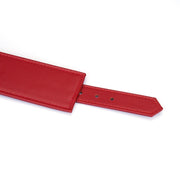 Liebe Seele - Bright Red - PU Lederen Polsboeien - Vegan - Rood/Goud