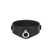 Liebe Seele - Dark Secret - Exclusieve Curved Collar Met Leiband En Gouden Hardware - Zwart/Goud
