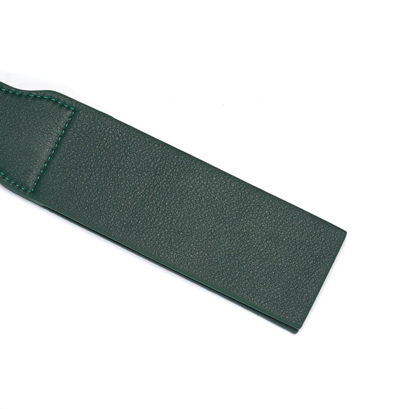 Liebe Seele - Mossy Chic Leren Spanking Paddle – Groen & Goud-Erotiekvoordeel.nl