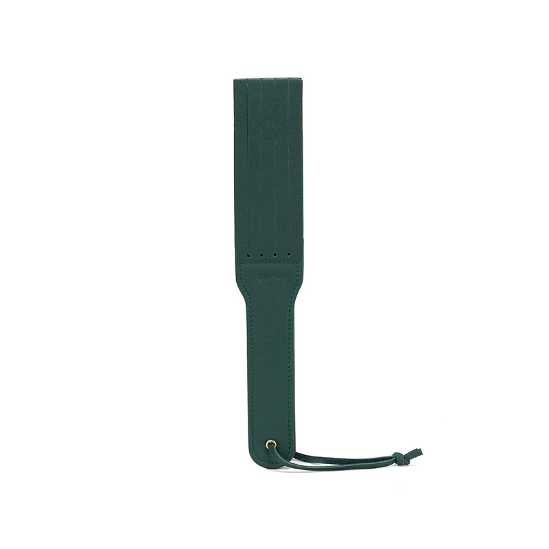 Liebe Seele - Mossy Chic Leren Spanking Paddle – Groen & Goud-Erotiekvoordeel.nl