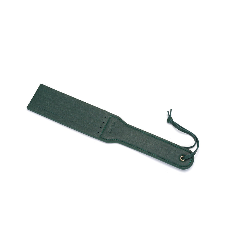 Liebe Seele - Mossy Chic Leren Spanking Paddle – Groen & Goud-Erotiekvoordeel.nl