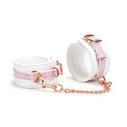 Liebe Seele - Fairy - Leren Enkelboeien - Rosé-Gouden Hardware - Roze/Wit