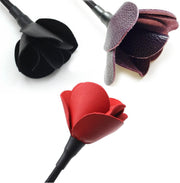 Liebe Seele - Flower Rhythm - Riding Crop - Paardrijzweepje Leer - Met Rode Roos