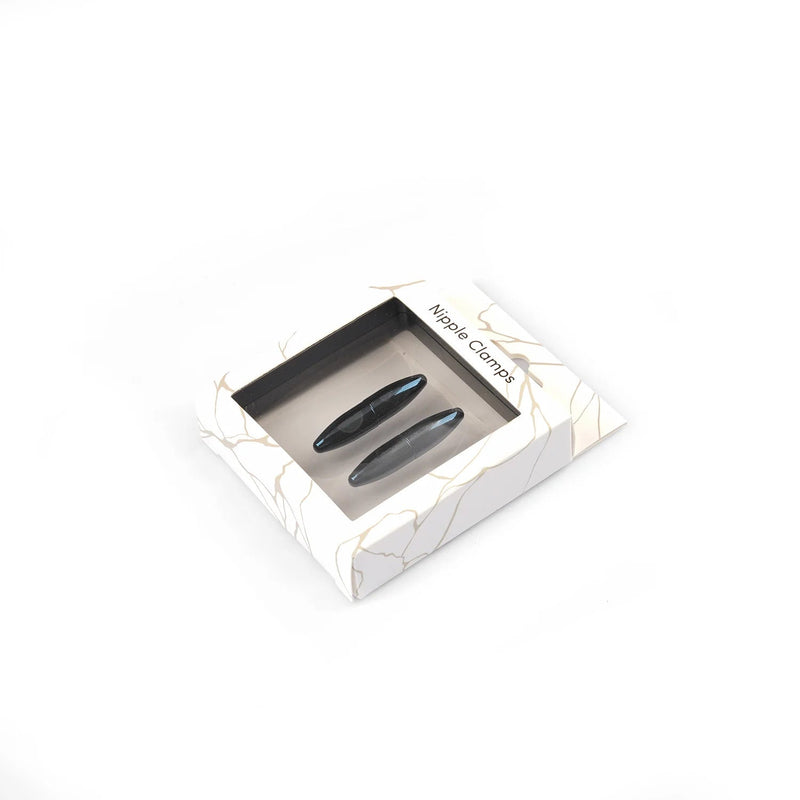 Liebe Seele - Magnetische Tepelklemmen Oval - Zwart Chroom