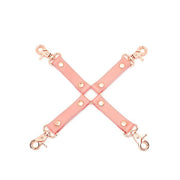 Liebe Seele - Pink Dream Leren Hogtie Met Rosé Gouden Clips - Roze