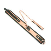 Liebe Seele - Rose Gold Memory - Exclusieve Leren Collar En Leiband - Rosé Goud