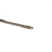 Liebe Seele - Smalle Collar Met Gouden Letters - Slut - Italiaans Kwaliteitsleder - Grijs
