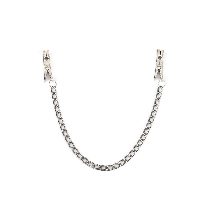 Liebe Seele - Tepelklemmen Wasknijper - Met Ketting - Zware Kwaliteit - Extreem - Zilver